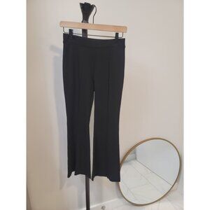 Rosetta Getty Black Gingham Pull On Cropped Flare Pants Women's Size Small EUC